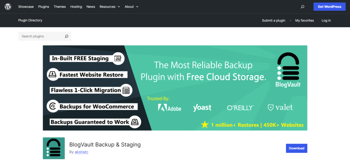 BlogVault Migration plugin