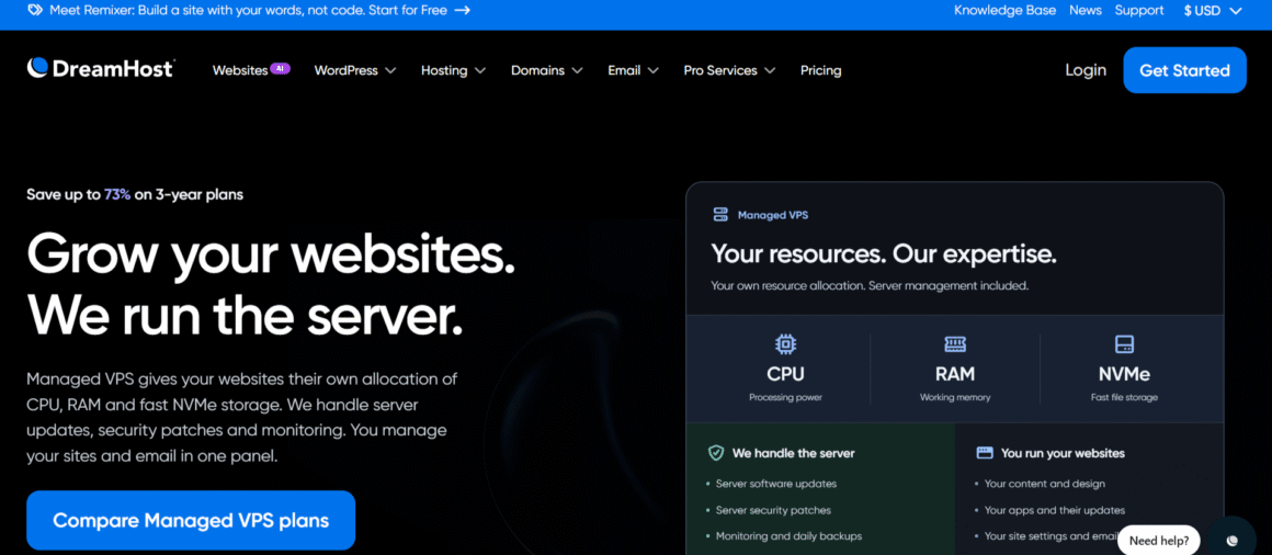 Dreamhost Managed VPS Hosting