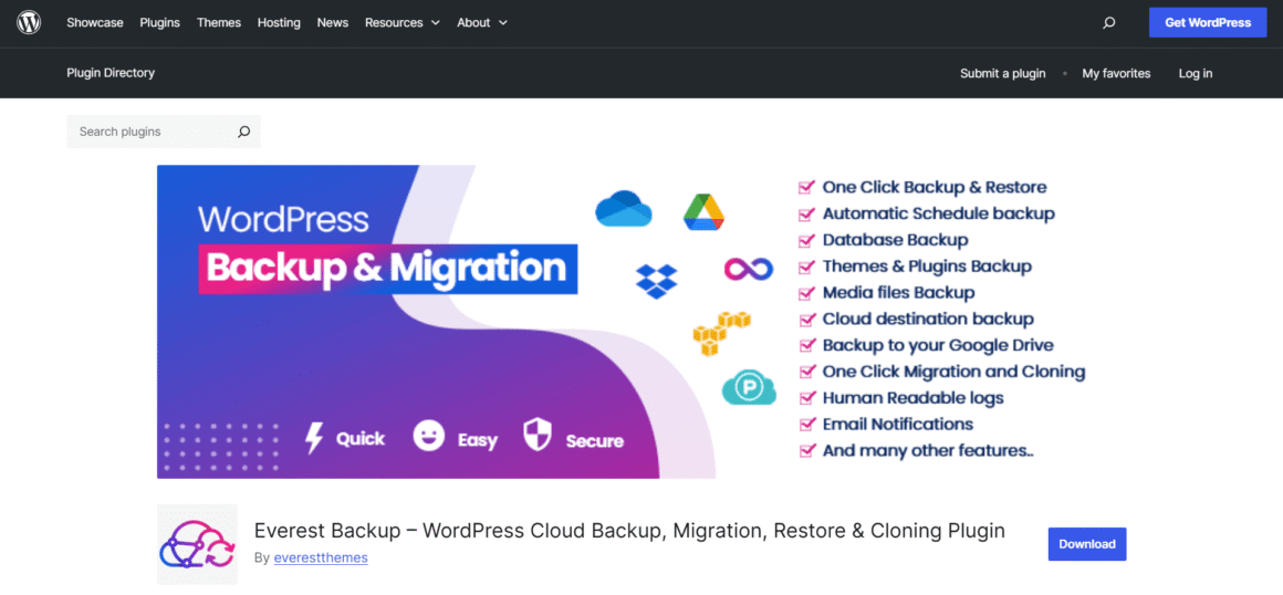 Everest Backup Plugin