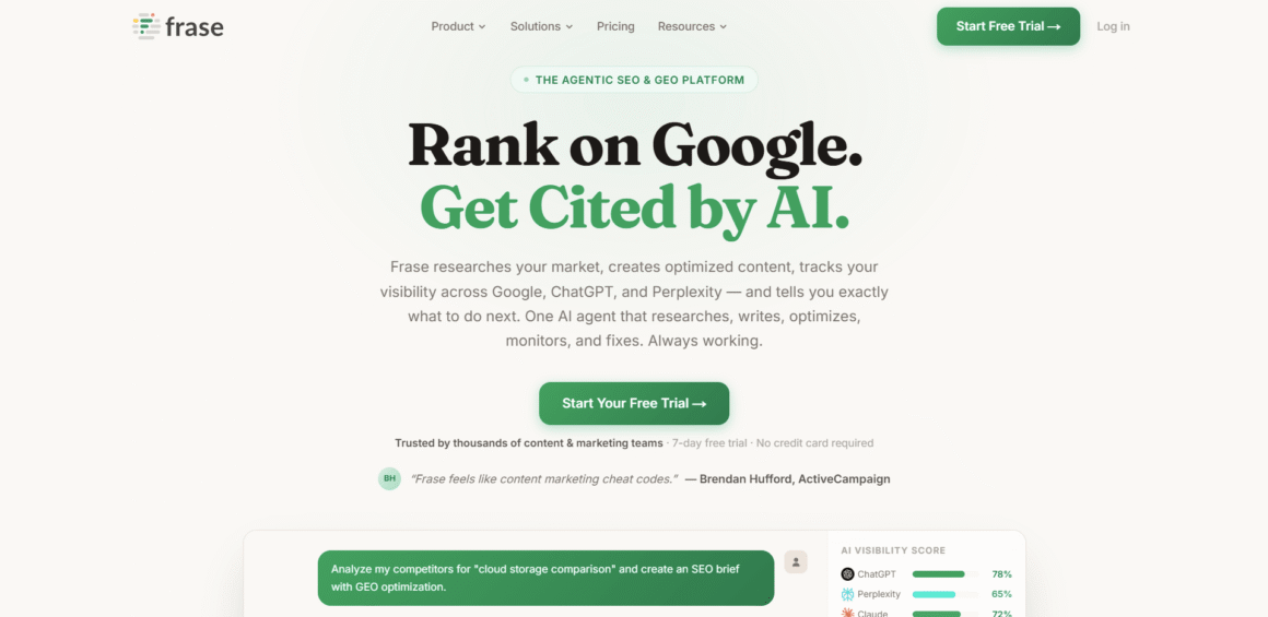 Frase AI SEo Tool