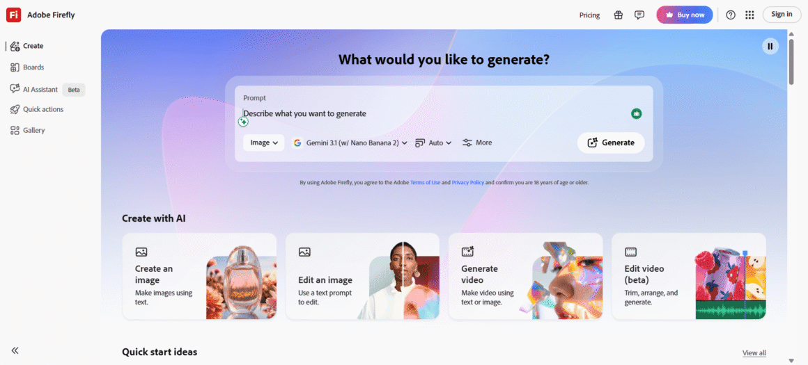 Adobe Firefly for web designers