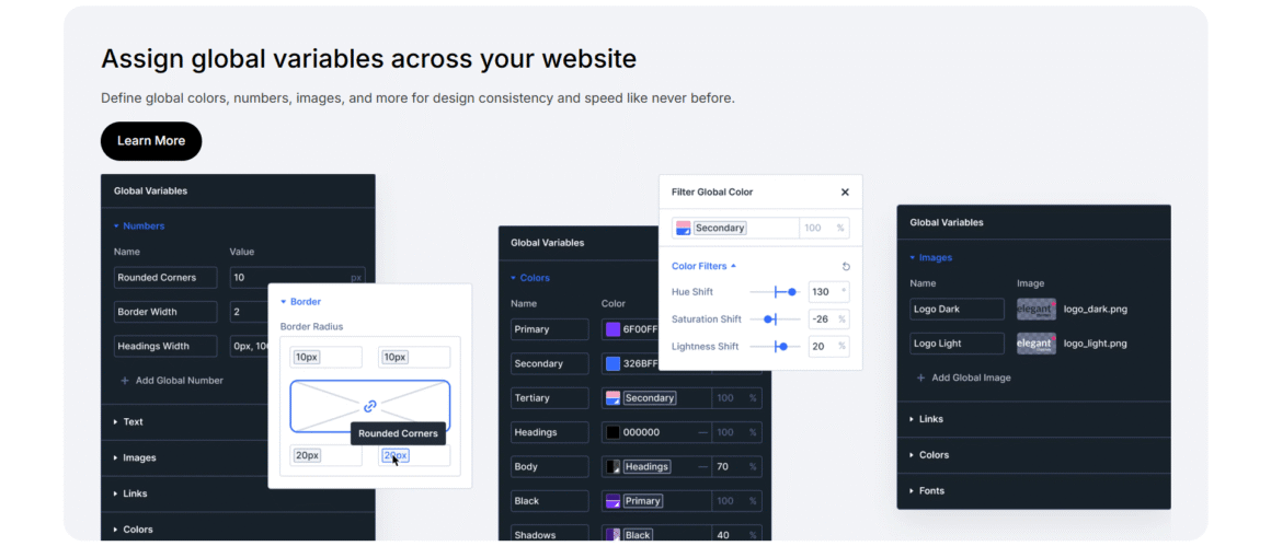Divi Global Design Settings