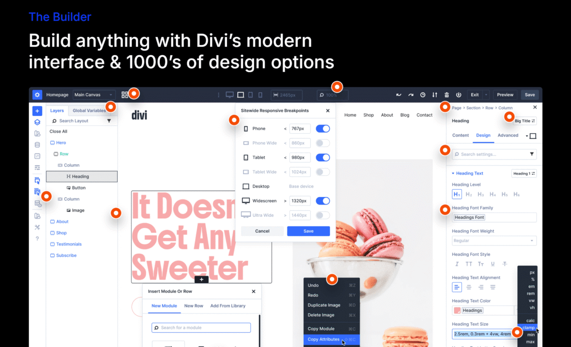 Divi Drag and Drop Visual Builder