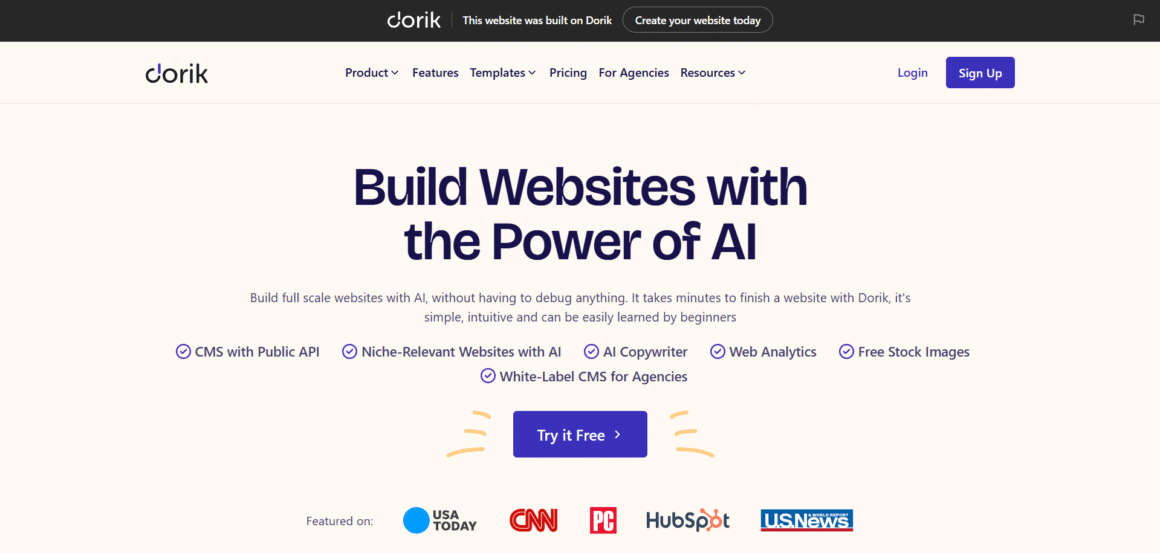 Dorik Website builder