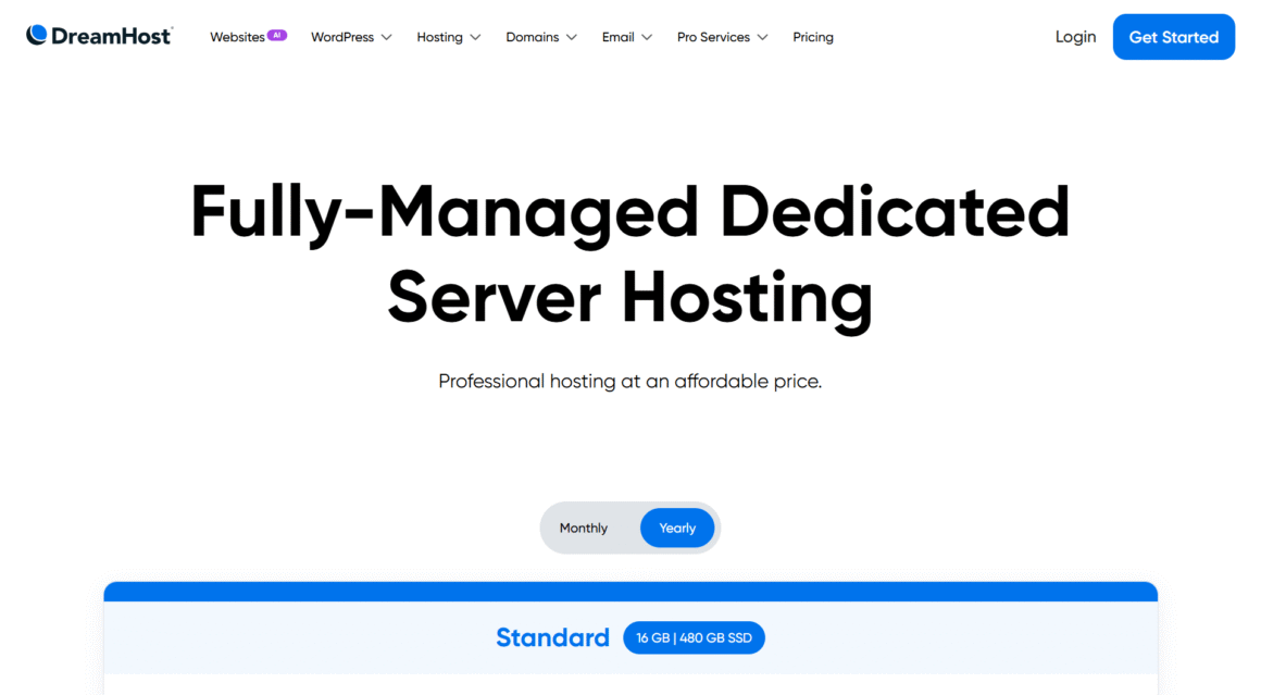 DreamHost Dedicated Hosting