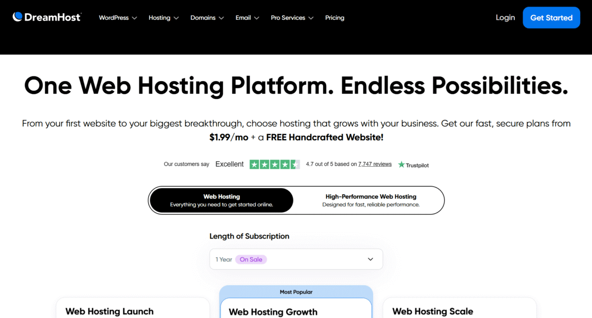 Dreamhost Shared Hosting