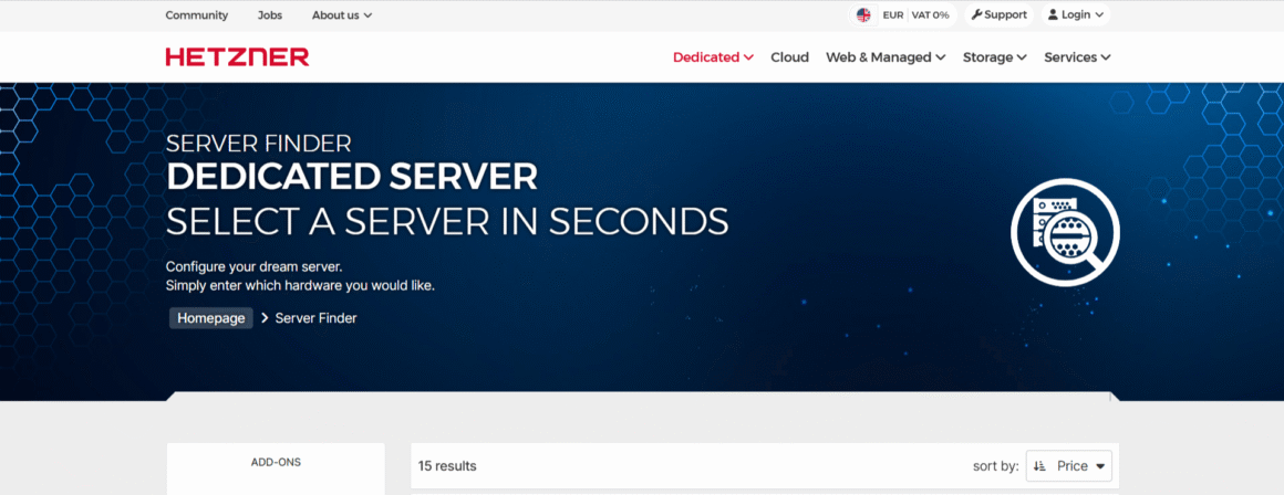 Hetzner Dedicated Hosting