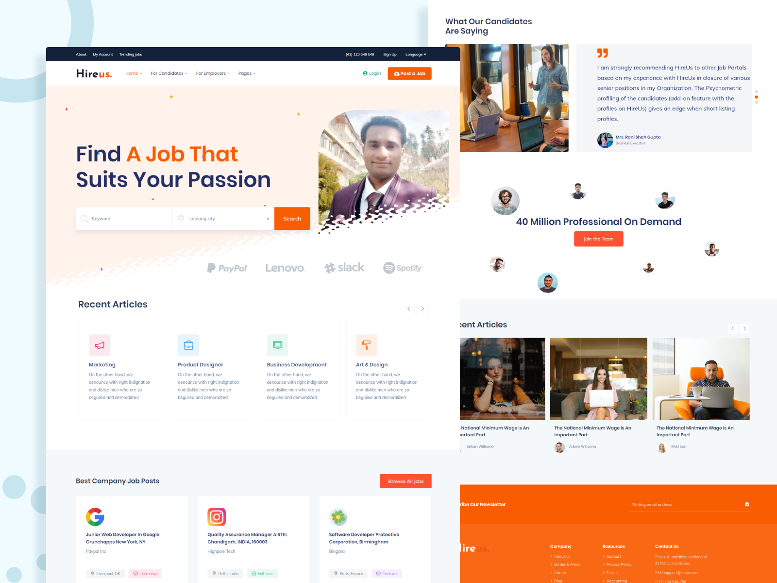 Hireus - Job Board HTML Template