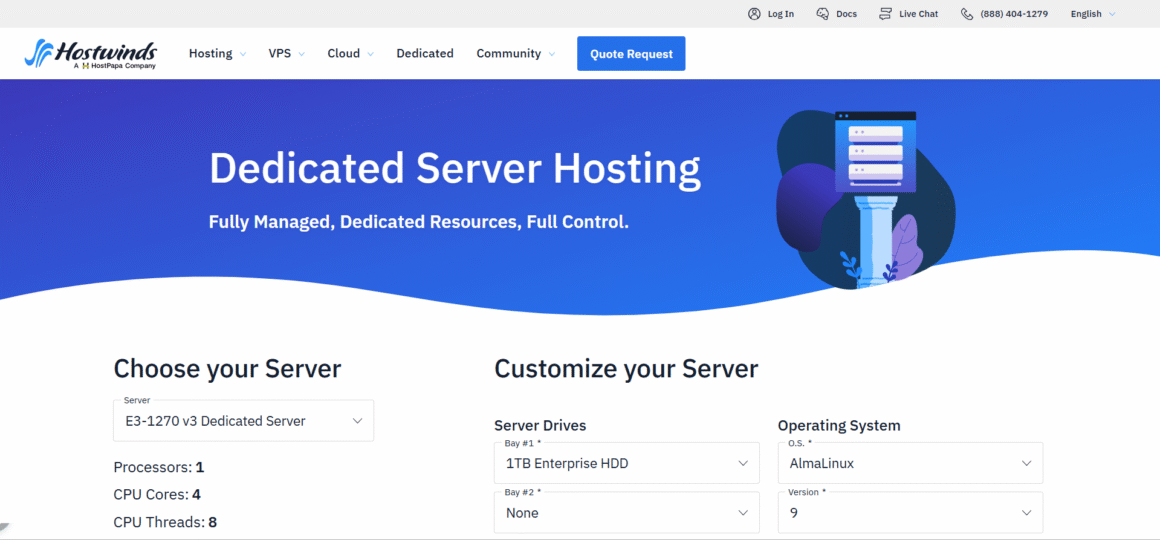 Hostwinds Dedicated Hosting