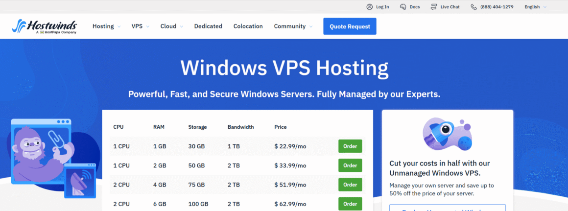 Hostwind Managed VPS Hosting