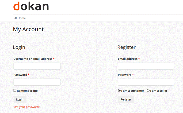 Create Dokan Account