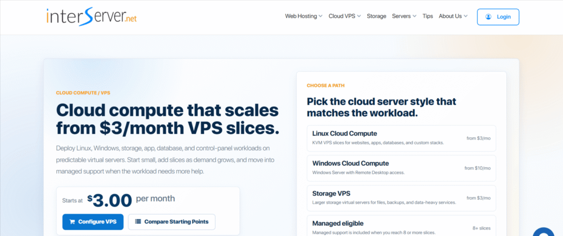 InterServer Managed VPS Hosting
