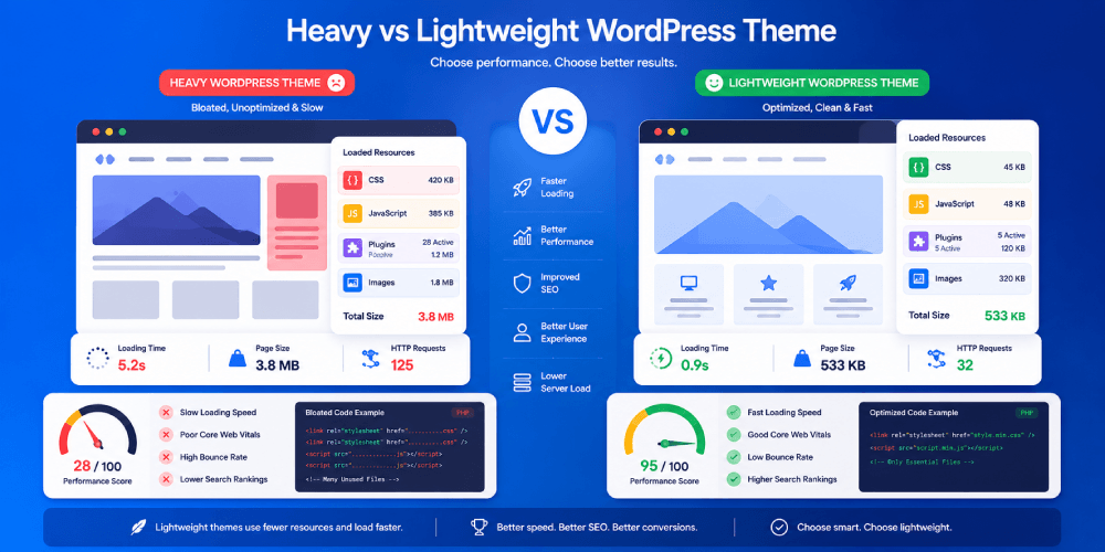 Lightweight Theme Benefits UI
