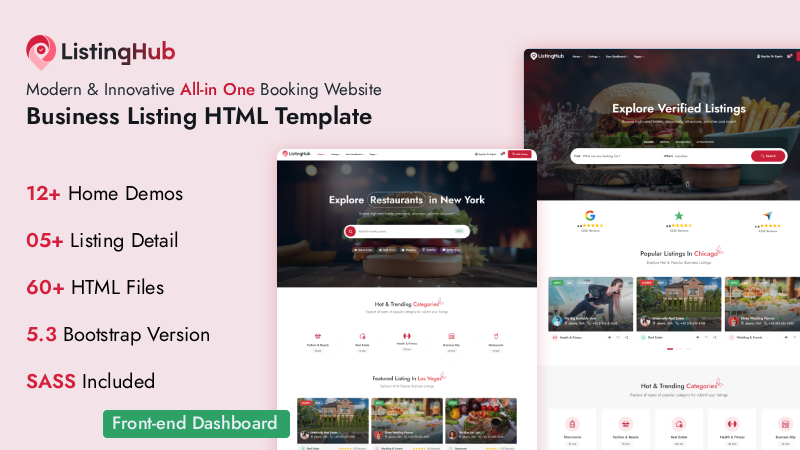 Listinghub Business Directory HTML template