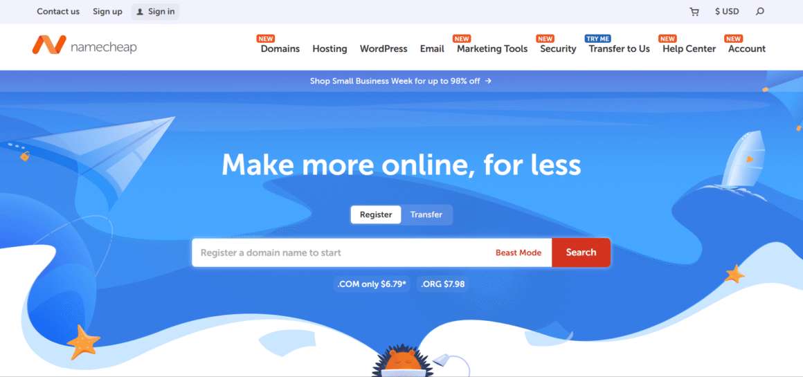Namecheap for Choose Domain