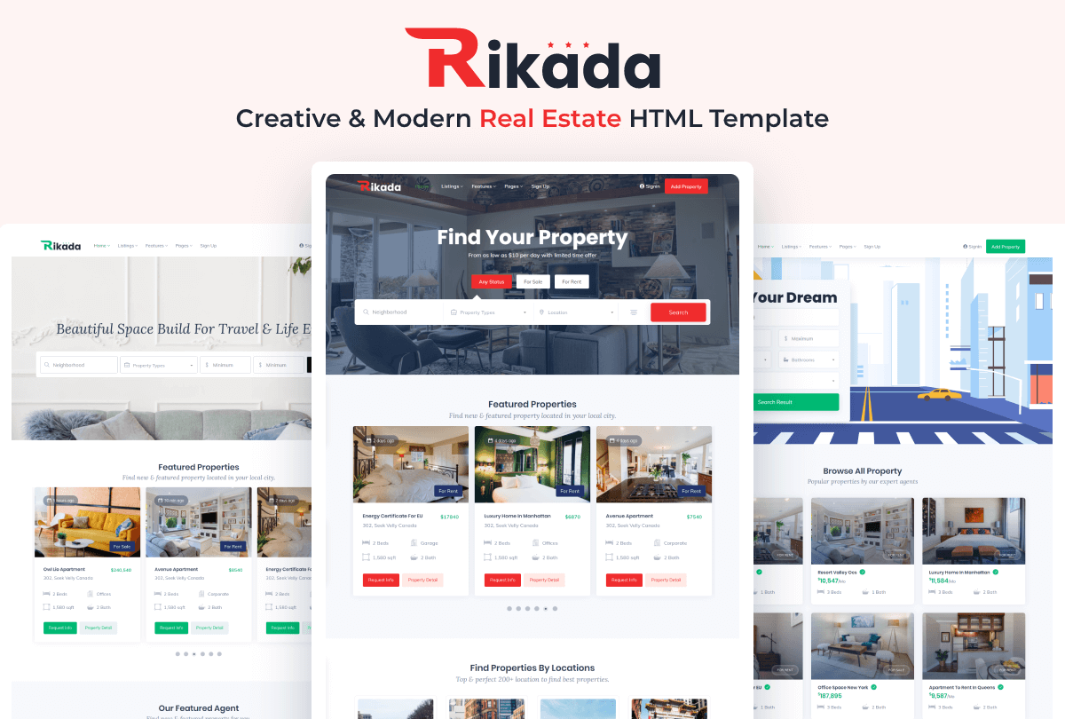 Rikada - Real Estate HTML Template