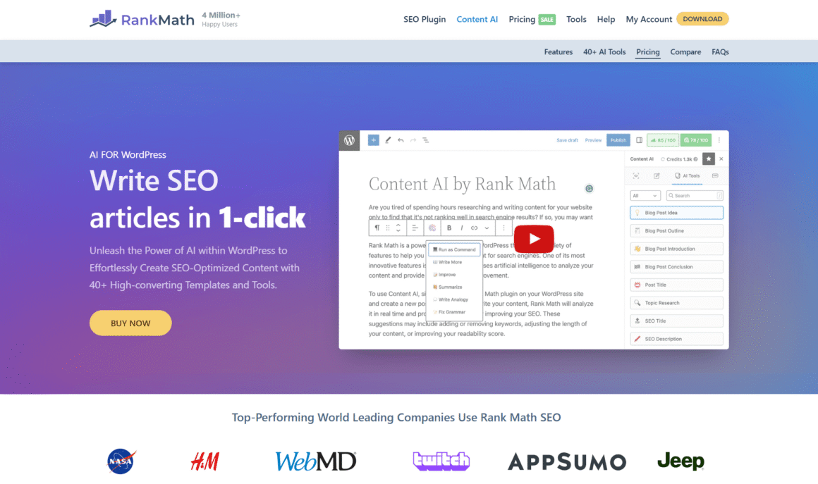 Rank Math AI SEO Tool