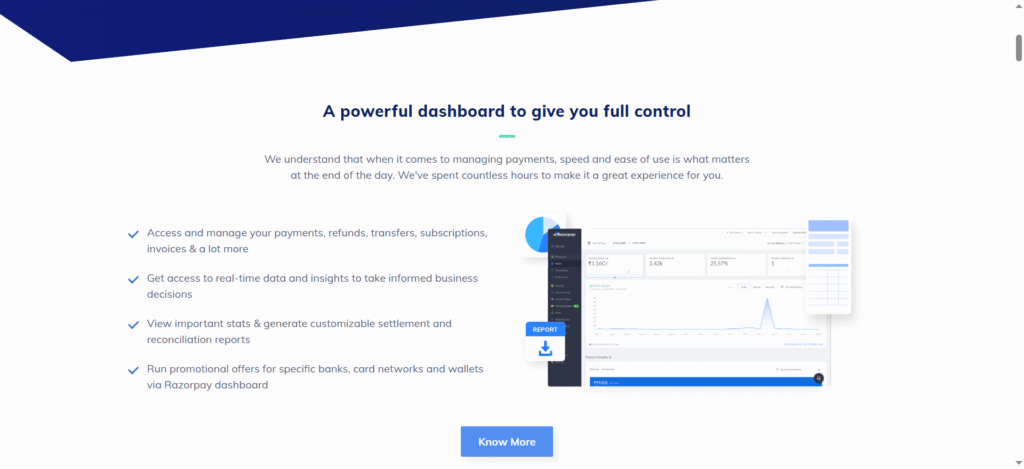 Razorpay Advance features