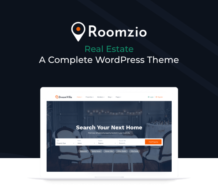 Roomzio - Real Estate WordPress Theme