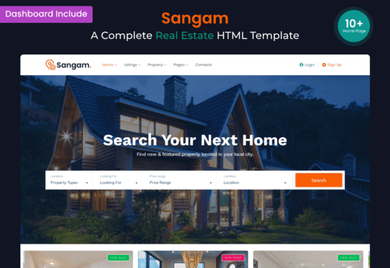 Sangam - An Innovative Real Estate HTML Template